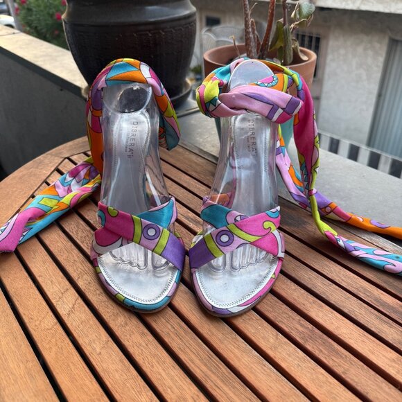 Dibrera By Paolo Zani Multicolor Wrap-Around Heel Sandals Size 41 - Picture 1 of 7
